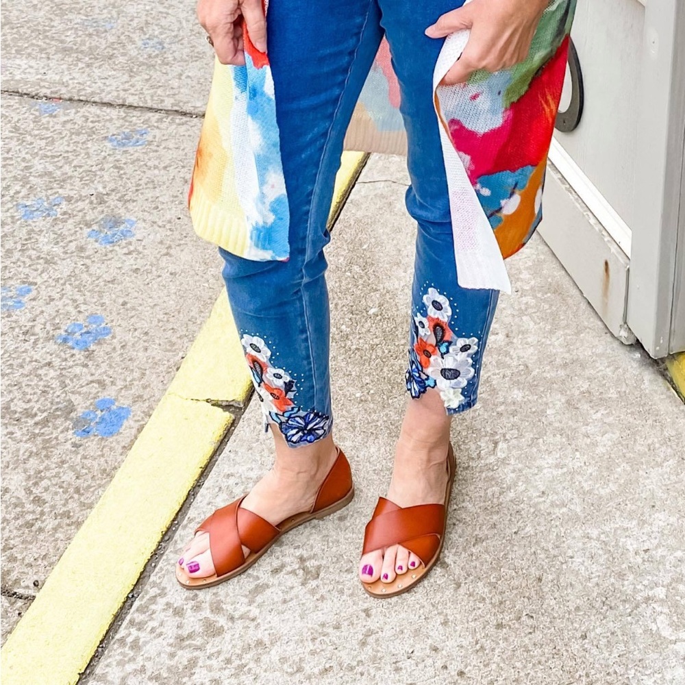 Madewell Thea Criss Cross Brown leather Sandals